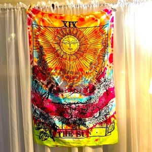 Sun tarot tapestry . Professionally Tie dyed